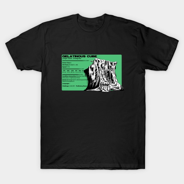 Gelatinous Cube Monster Sheet T-Shirt by GrimmTheBeast